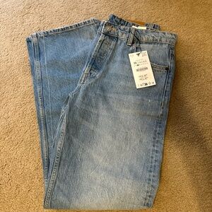 Zara Classic Blue Straight Leg Jeans